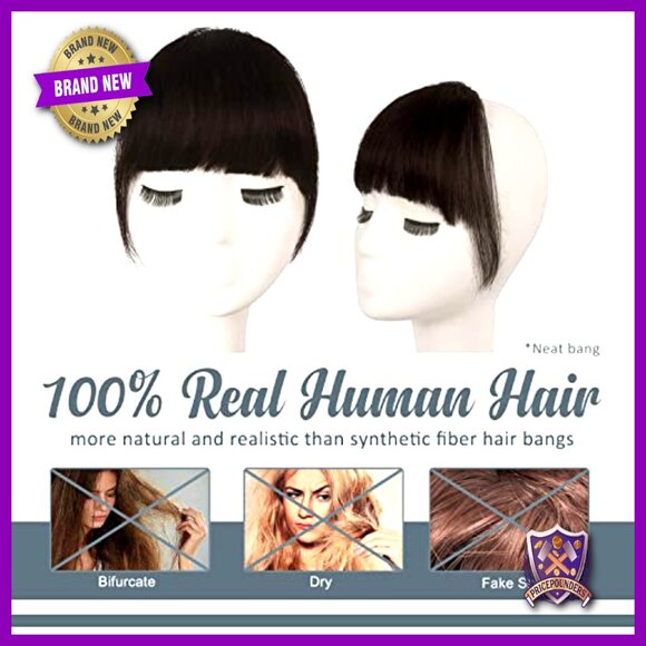 Human Hair Clip In Bangs Headband Wig Body Wave Natural Style